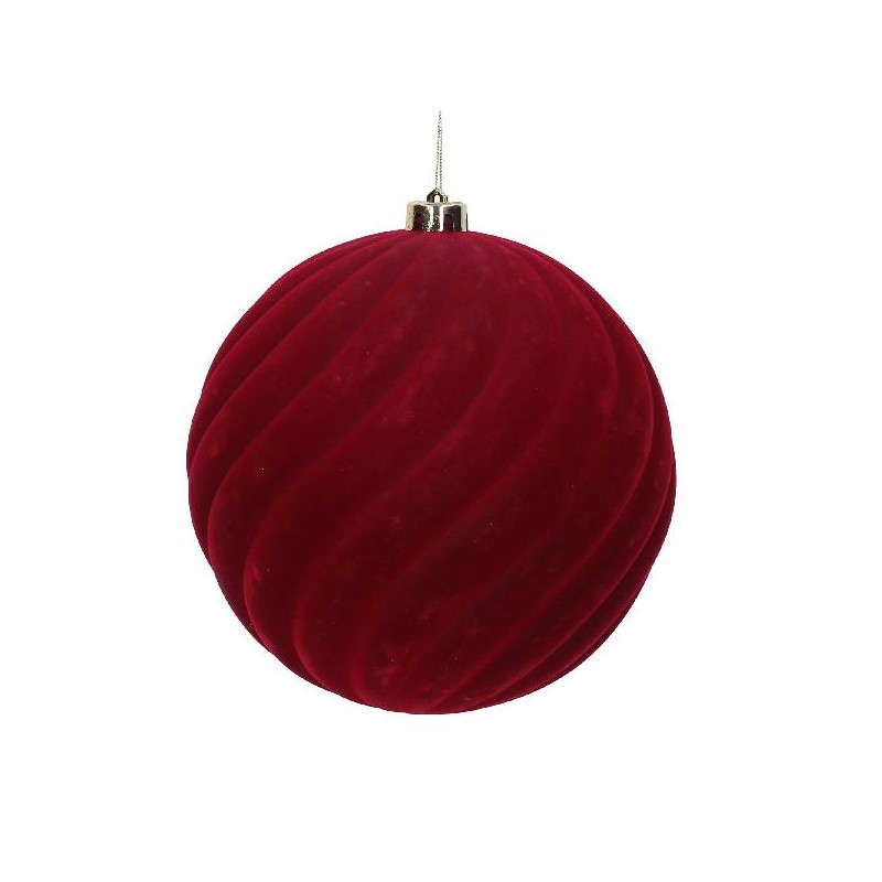 SFERA FLOCCATA A RILIEVO BORDEAUX cm20 [9010078-00.jpg]