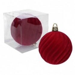 SFERA FLOCCATA A RILIEVO BORDEAUX cm25 [9010080-10.jpg]