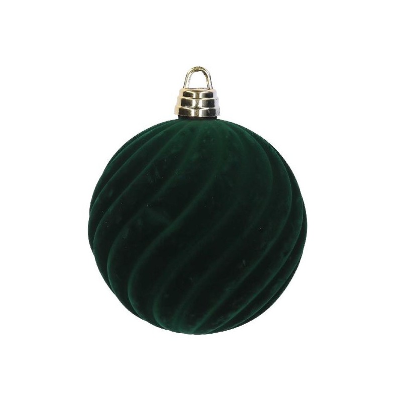 SFERA FLOCCATA A RILIEVO VERDE cm25 [9010081-00.jpg]