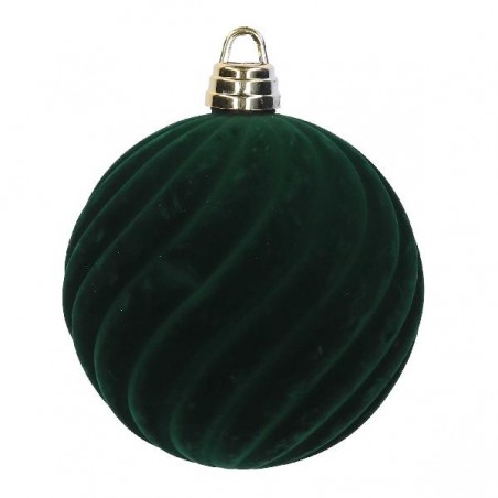 SFERA FLOCCATA A RILIEVO VERDE cm25 [9010081-00.jpg]