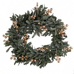 CORONA VISCHIO VERDE BACCHE ORO d36cm [9015132-00.jpg]