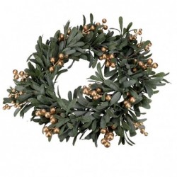 CORONA VISCHIO VERDE BACCHE ORO d36cm [9015132-20.jpg]