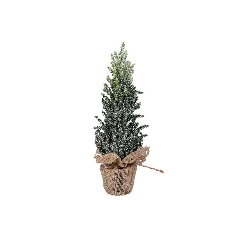 ABETE PICCOLO INNEVATO 40cm BASE JUTA [9010180-00.jpg]