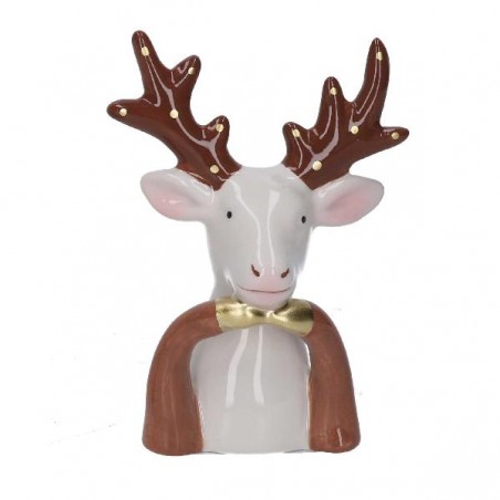 BUSTO RENNA CERAMICA ORO-BIANCO cm10h14 [9010176-00.jpg]