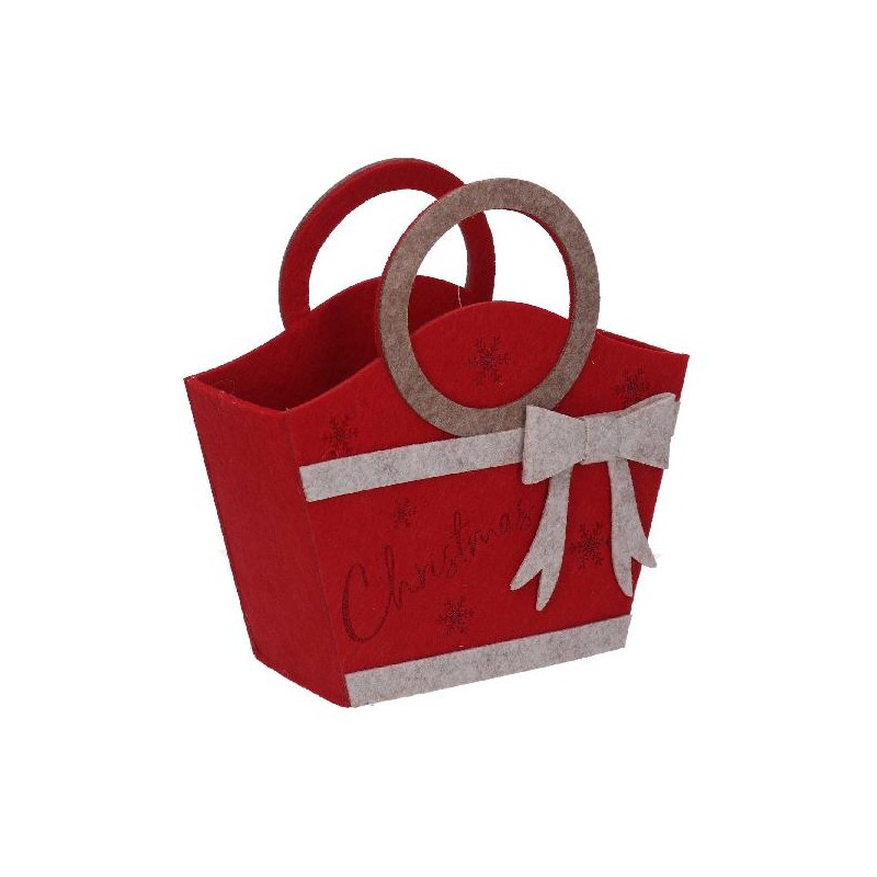 BORSA FELTRO ROSSA cm16x17 FIOCCO [9010156-00.jpg]
