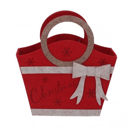 BORSA FELTRO ROSSA cm20x21 FIOCCO [9010157-00.jpg]