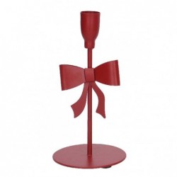 PORTACANDELA METALLO FIOCCO ROSSO d9h19 [9015248-00.jpg]