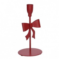 PORTACANDELA METALLO FIOCCO ROSSO d9h19 [9015248-10.jpg]