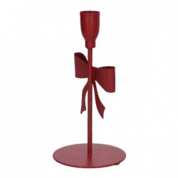 PORTACANDELA METALLO FIOCCO ROSSO d9h19 [9015248-20.jpg]