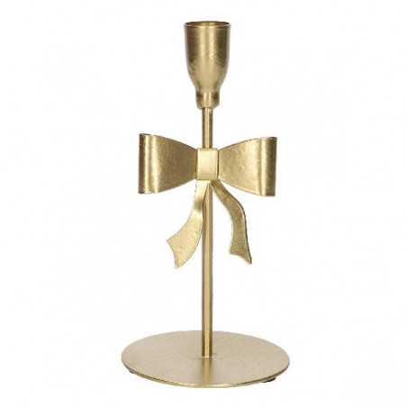 PORTACANDELA METALLO FIOCCO ORO d9h19cm [9015249-00.jpg]