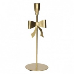 PORTACANDELA METALLO FIOCCO ORO d9h26cm [9015251-00.jpg]