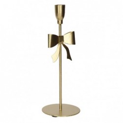 PORTACANDELA METALLO FIOCCO ORO d9h26cm [9015251-10.jpg]