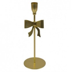 PORTACANDELA METALLO FIOCCO ORO d9h26cm [9015251-20.jpg]