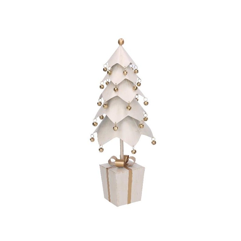 ALBERO METALLO BIANCO cm13h30 CON CAMPANELLE [9015227-00.jpg]