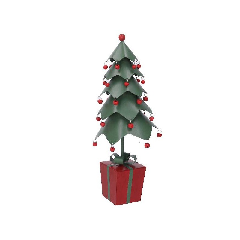 ALBERO METALLO VERDE cm13h30 CON CAMPANELLE [9015228-00.jpg]