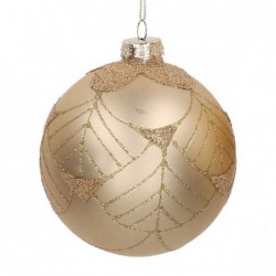 SFERA IN VETRO LAVORATA ORO d10cm [9010084-00.jpg]