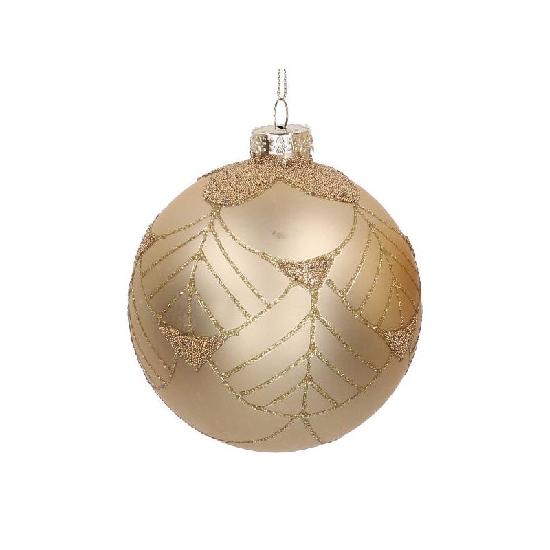 SFERA IN VETRO LAVORATA ORO d10cm [9010084-00.jpg]