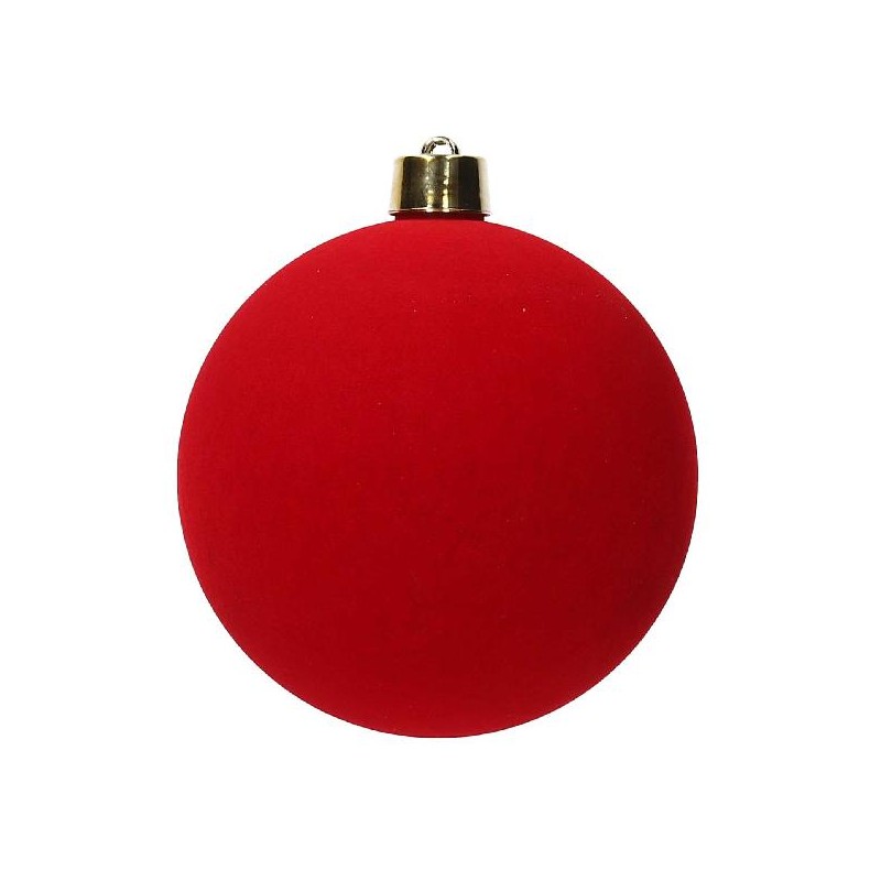 SFERA FLOCCATA ROSSA cm20 [9010075-00.jpg]