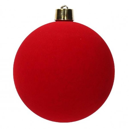SFERA FLOCCATA ROSSA cm20 [9010075-00.jpg]