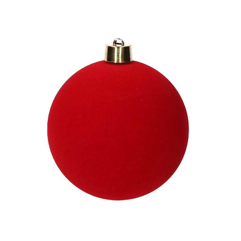 SFERA FLOCCATA ROSSA cm25 [9010077-00.jpg]