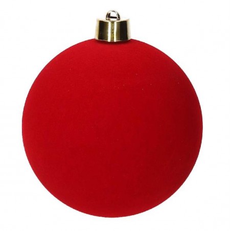 SFERA FLOCCATA ROSSA cm25 [9010077-00.jpg]