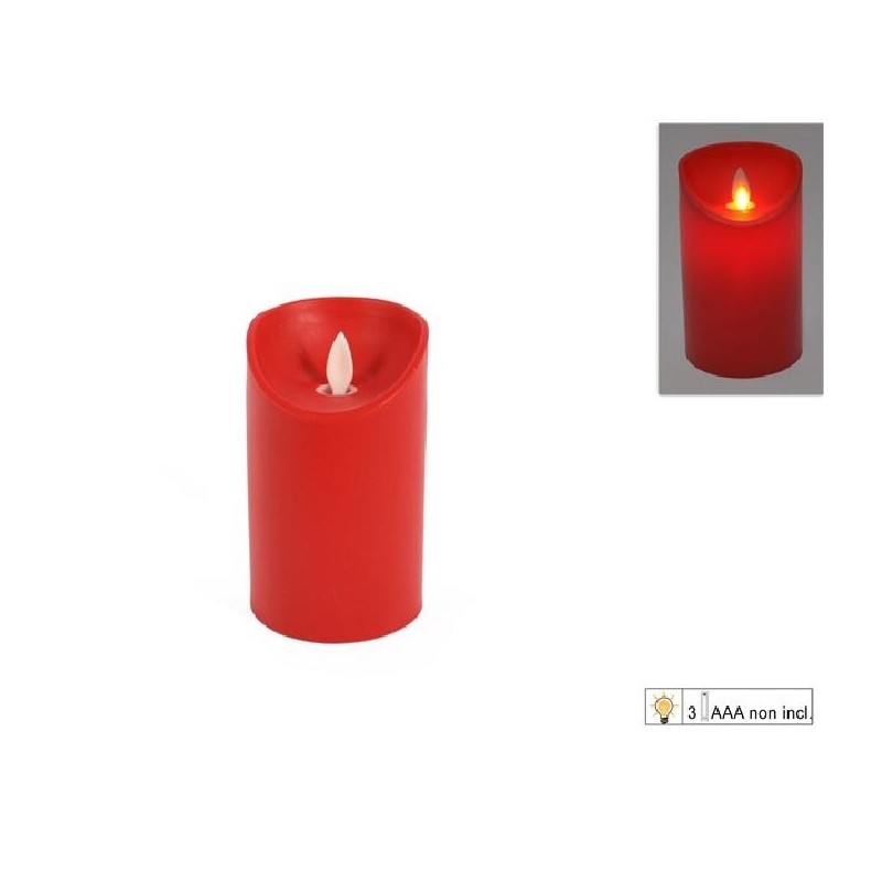 CANDELA MOCCOLO ROSSA C/LED d7xh12cm FIAMMA IN MOVIMENTO [0711087-00.jpg]