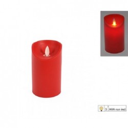 CANDELA MOCCOLO ROSSA C/LED d7xh15cm FIAMMA IN MOVIMENTO [0711088-00.jpg]