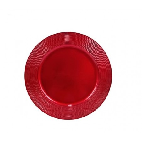 SOTTOPIATTO d33cm RIGIDO ROSSO [9015423-00.jpg]