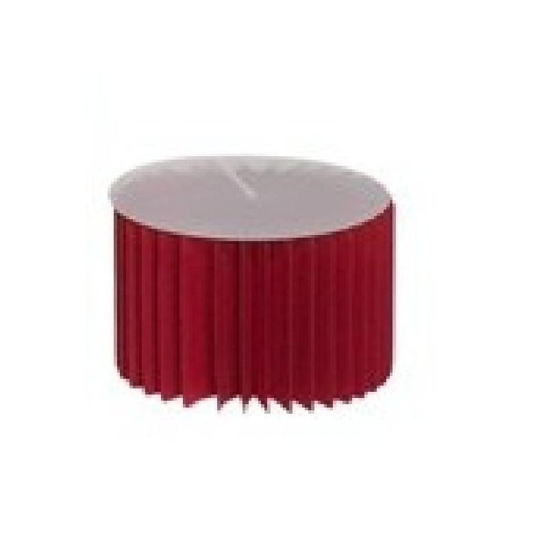 CILNDRO IN CARTA ROSSO d30h20cm CON VASSOIO  TRASPARENTE. RICHIUDIBILE [9010203-00.jpg]