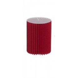 CILNDRO IN CARTA ROSSO d30h40cm CON VASSOIO  TRASPARENTE. RICHIUDIBILE [9010204-00.jpg]