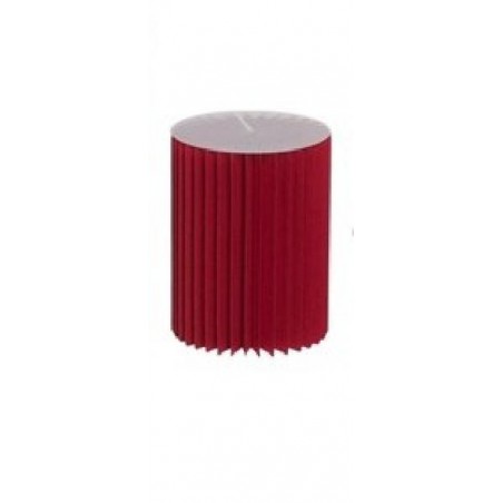 CILNDRO IN CARTA ROSSO d30h40cm CON VASSOIO  TRASPARENTE. RICHIUDIBILE [9010204-00.jpg]