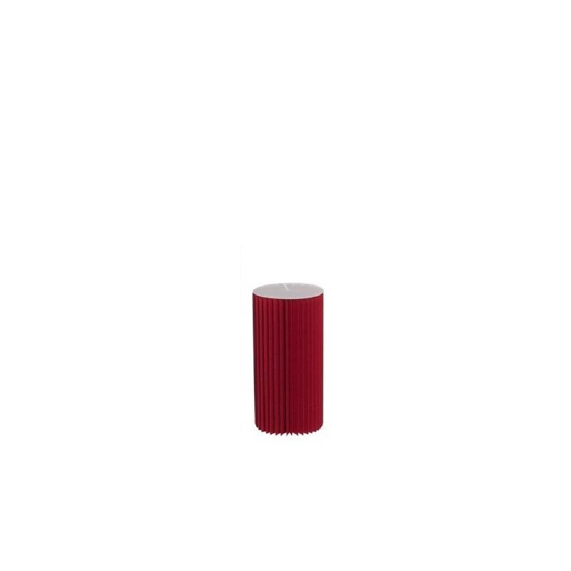 CILNDRO IN CARTA ROSSO d30h60cm CON VASSOIO  TRASPARENTE. RICHIUDIBILE [9010205-00.jpg]