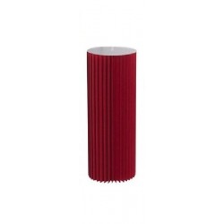 CILNDRO IN CARTA ROSSO d30h80cm CON VASSOIO  TRASPARENTE. RICHIUDIBILE [9010206-00.jpg]