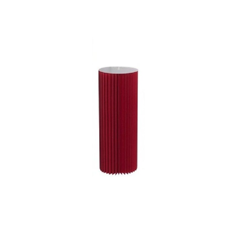 CILNDRO IN CARTA ROSSO d30h80cm CON VASSOIO  TRASPARENTE. RICHIUDIBILE [9010206-00.jpg]
