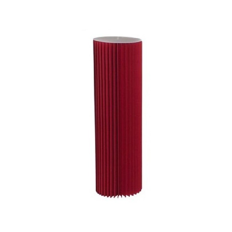 CILNDRO IN CARTA ROSSO d30h100cm CON VASSOIO  TRASPARENTE. RICHIUDIBILE [9010207-00.jpg]
