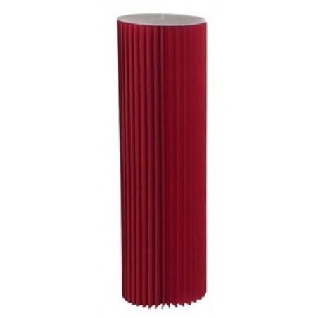CILNDRO IN CARTA ROSSO d30h100cm CON VASSOIO  TRASPARENTE. RICHIUDIBILE [9010207-00.jpg]