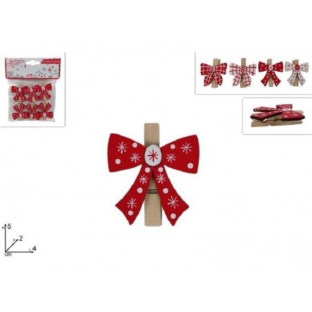 MOLLETTE IN LEGNO FIOCCO 5cm 6pz COLORI BIANCO E ROSSO [9010208-00.jpg]