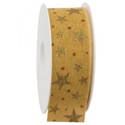 NASTRO COTONE ORO STELLE ORO 40x20mt [2700015-00.jpg]