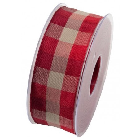 NASTRO SCACCHI mm40x20mt ROSSO/PANNA [2706783-00.jpg]