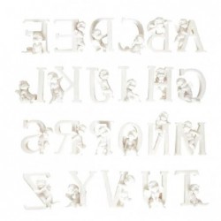 LETTERA GESSO BIANCO 10cm CON ANGELO [0141232-00.jpg]