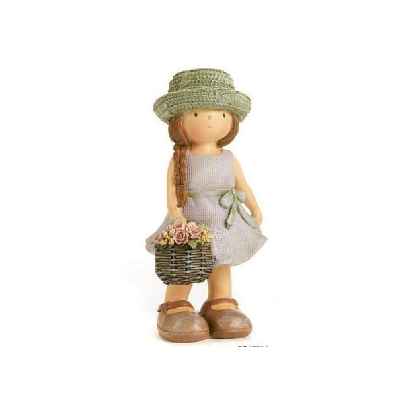 ---BIMBA C/CAPPELLO E CESTINO 17cm [0141256-00.jpg]