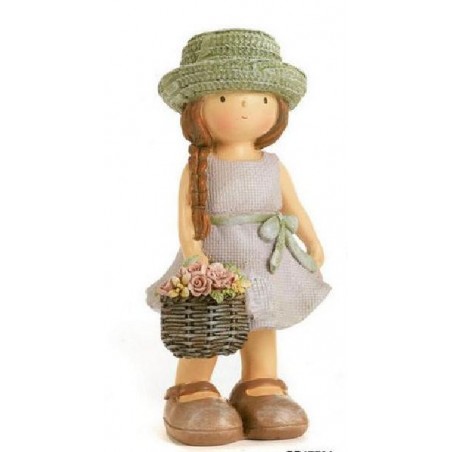 ---BIMBA C/CAPPELLO E CESTINO 17cm [0141256-00.jpg]