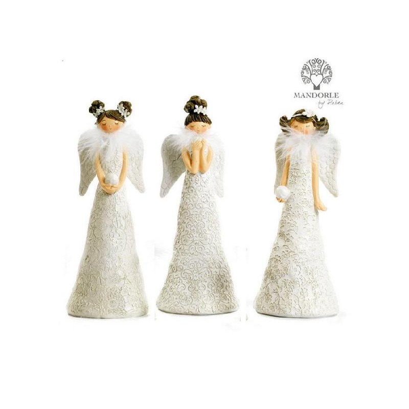 ---ANGELO BIANCO C/PIUME 23cm 3sogg [0141258-00.jpg]