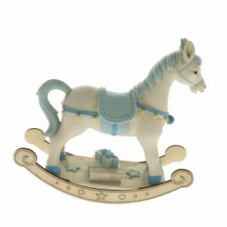 ---CAVALLO DONDOLO CERAMICA AZZURRO 22cm [0141520-00.jpg]