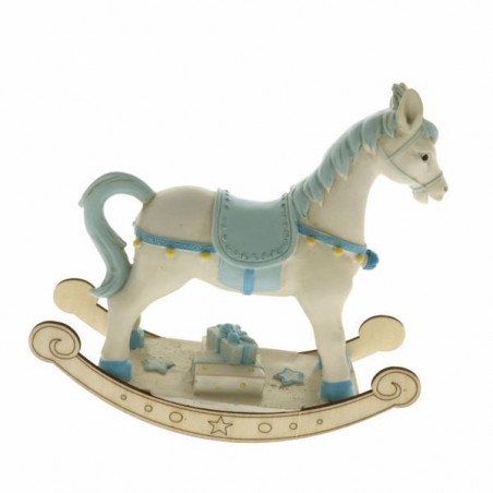 ---CAVALLO DONDOLO CERAMICA AZZURRO 22cm [0141520-00.jpg]