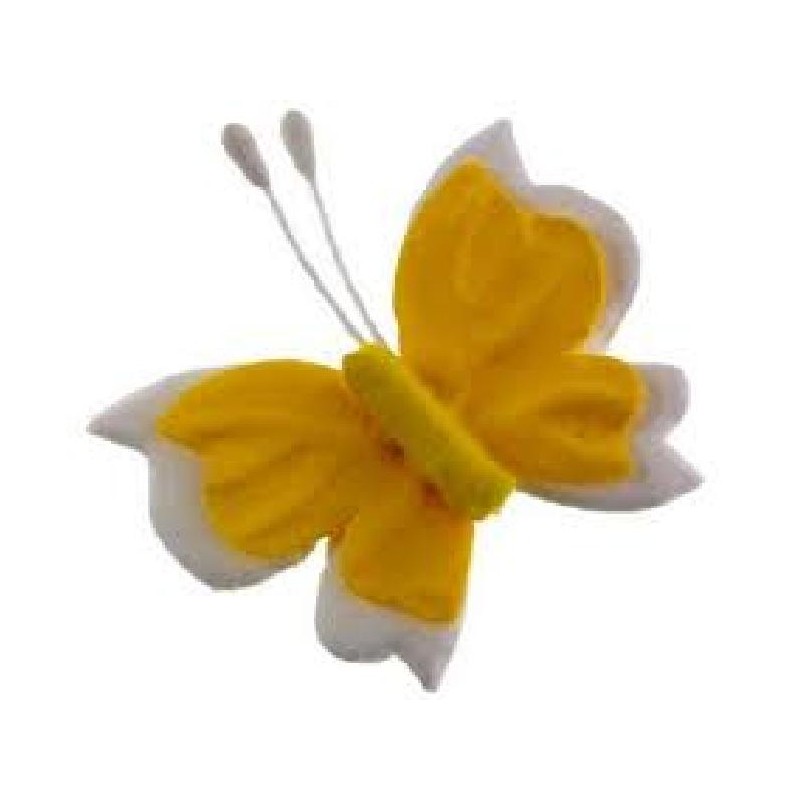 FARFALLE GR. ADESIVE 5cm-12pz GIALLO [0142136-00.jpg]