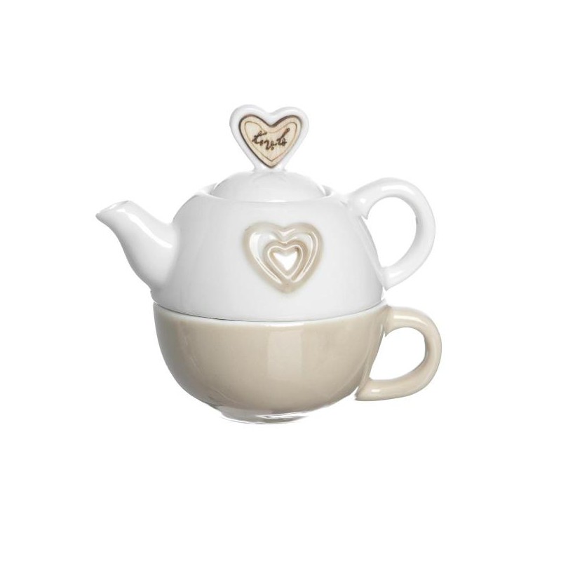 MINI TEIERA CERAMICA C/CUORE 11cm LA PARTE SOTTOSTANTE E	 UNA TAZZINA DA CAFFE GRANDE. [0142202-00.jpg]