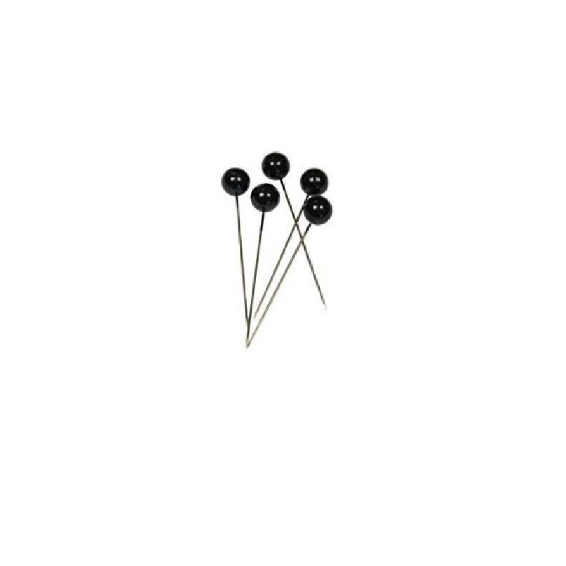 SPILLI TESTA-TONDA-100pz NERO [6060260-00.jpg]