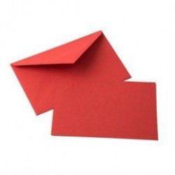 VISITA COLOR 7x11 100pz ROSSO