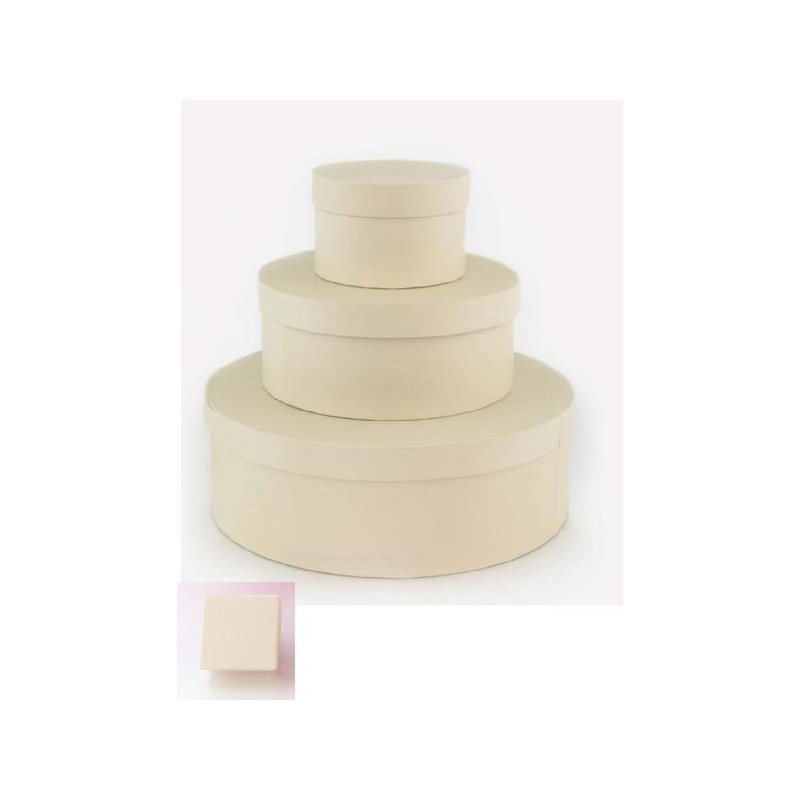 ---SET 3 SCATOLE TONDE +24 SCATOLINE AVO diametro 15-25-35 cm scatoline 6x3cm [0142451-00.jpg]